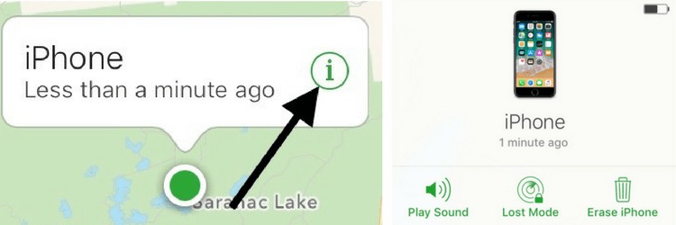 play sound lost mode find my iphone