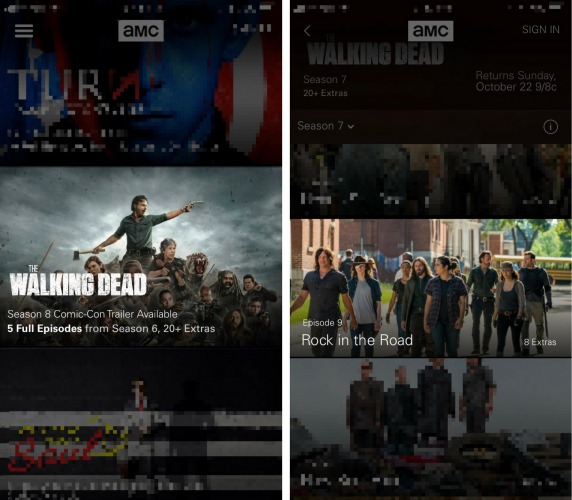 select episode of the walking dead iphone app