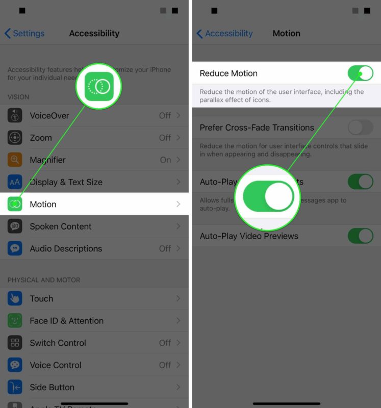 how to turn off automatic text effects on iphone
