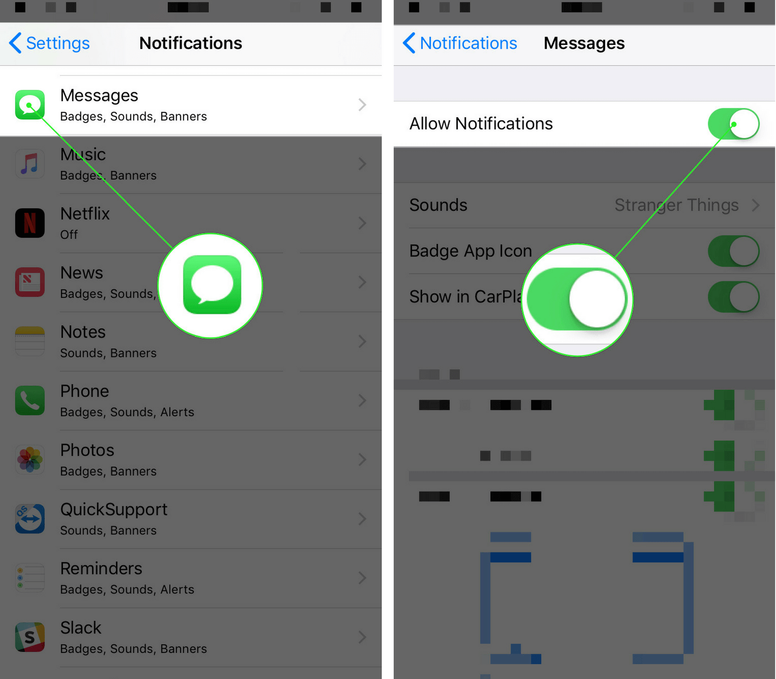 not getting text notifications on iphone or apple watch