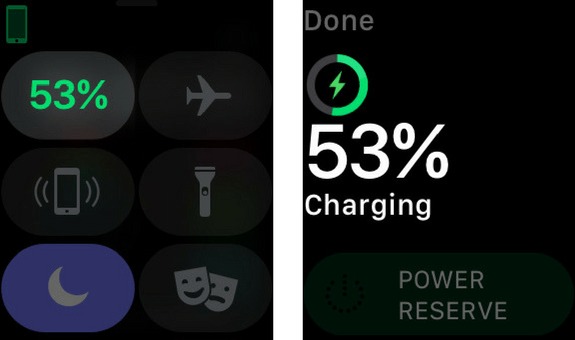 apple watch battery percentage