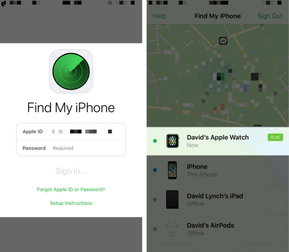 find my apple watch