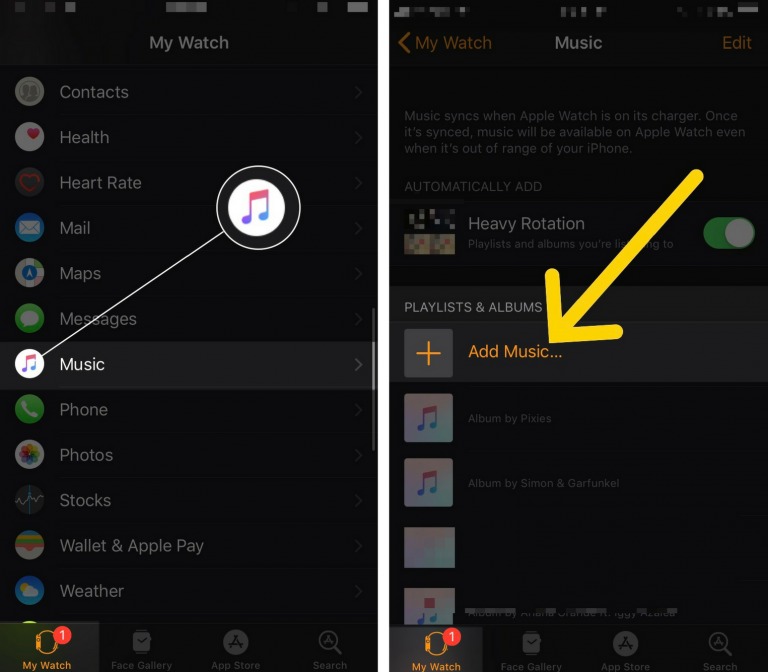 streaming music to apple watch
