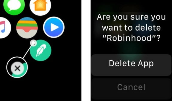 how to delete app on apple watch