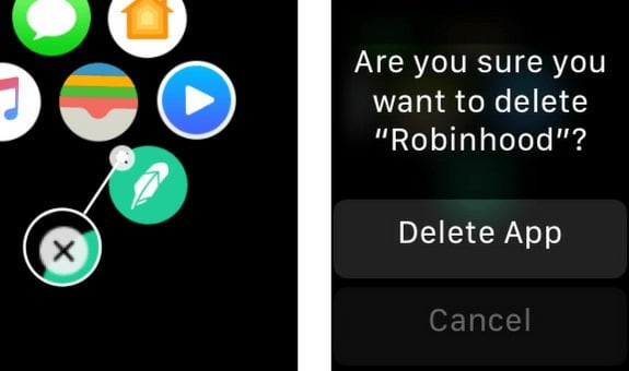 cómo eliminar la aplicación en el Apple watch