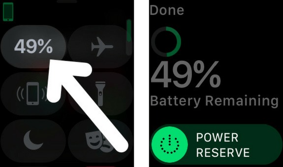 cómo activar el modo Ahorro de energia apple watch