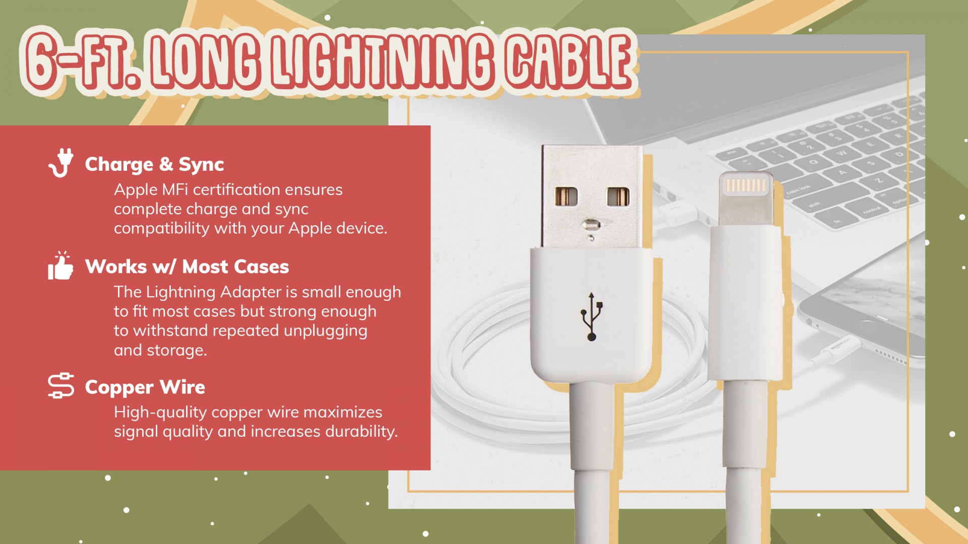 6 foot lightning cable in iPhone gift guide