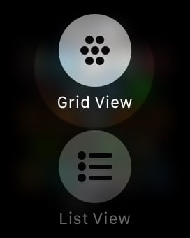put apple watch apps in grid view