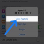 tap view apple id settings app