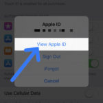 tap view apple id settings app