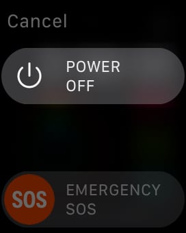 power off grayed out apple watch