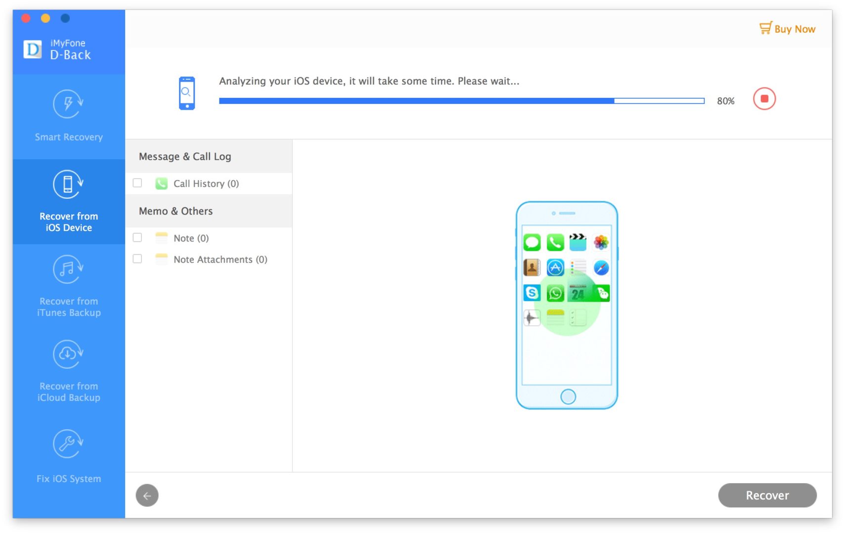 imyfone analyzing your ios device