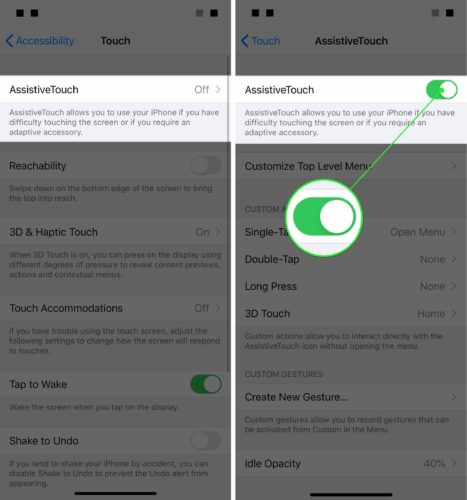 activar Assistivetouch ios 13