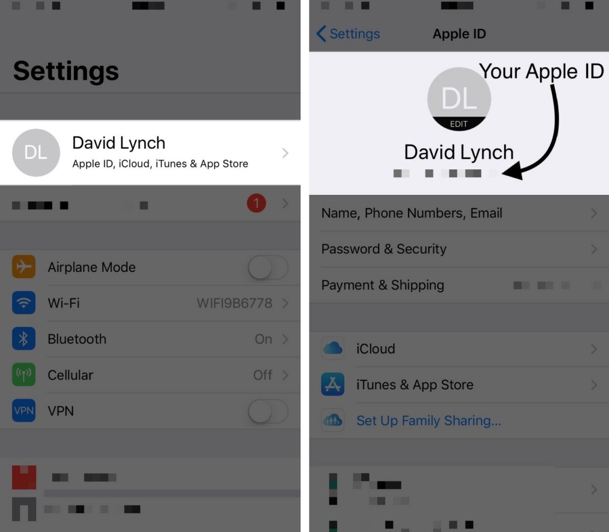 can't update apple id settings on iphone