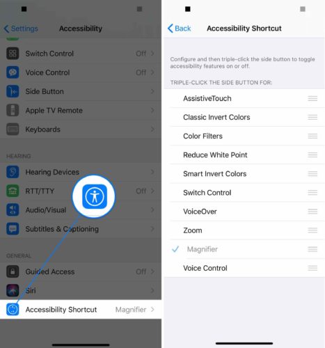 ios 13 accessibility shortcuts