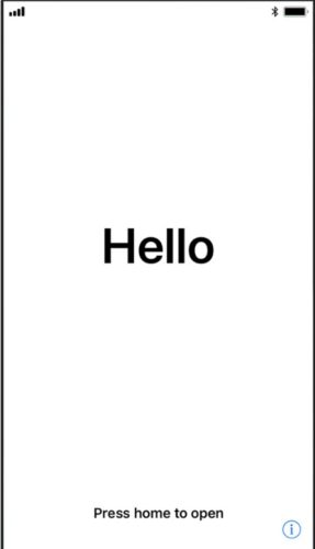 iphone hello screen