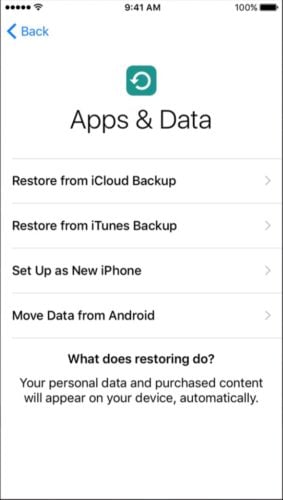 restore from itunes or icloud backup