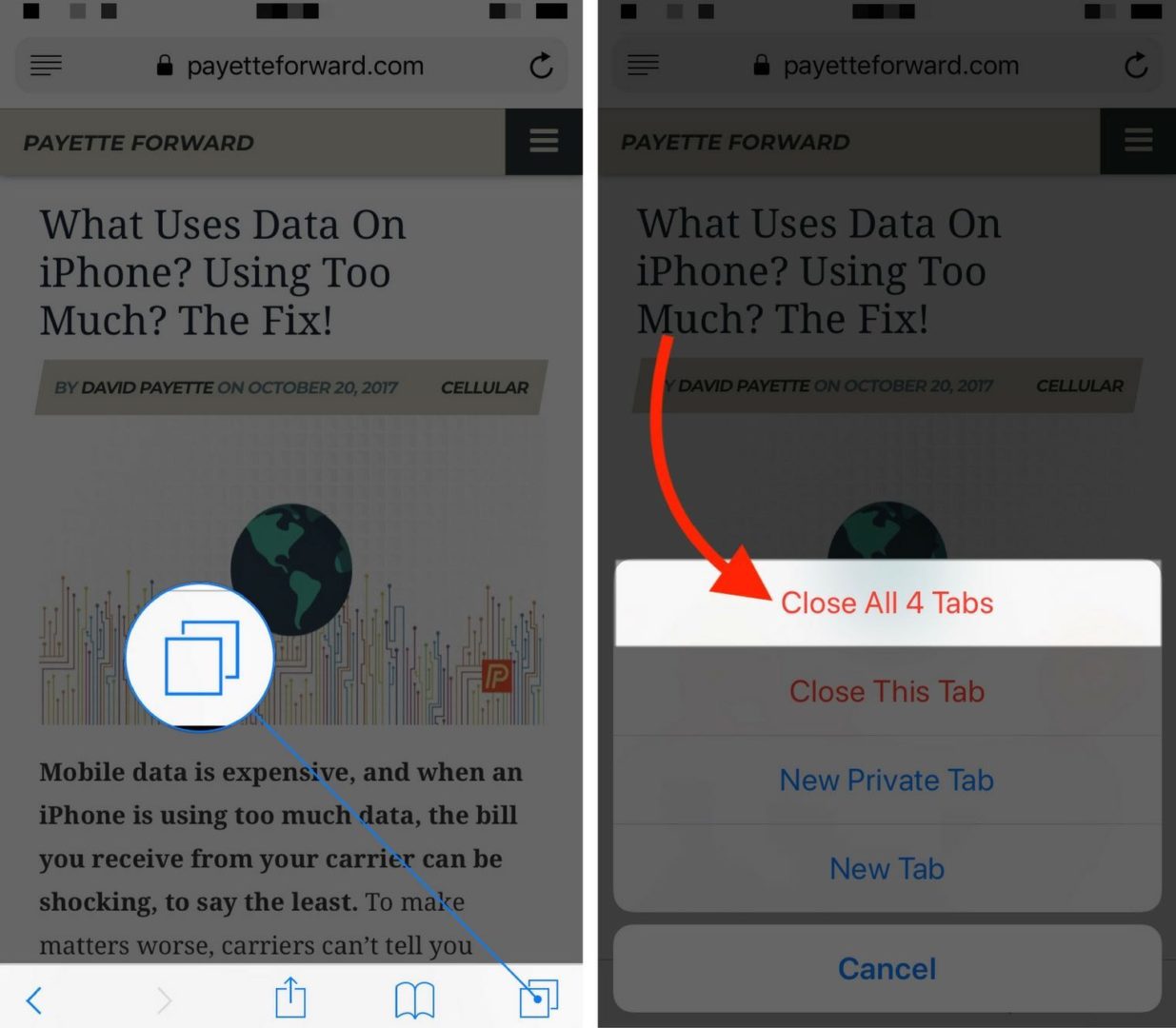 safari ios undo close tab