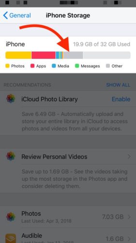 other in iphone storage