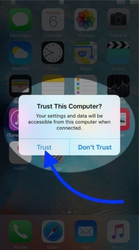 trust this computer iphone