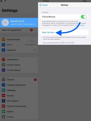 icloud backup ipad