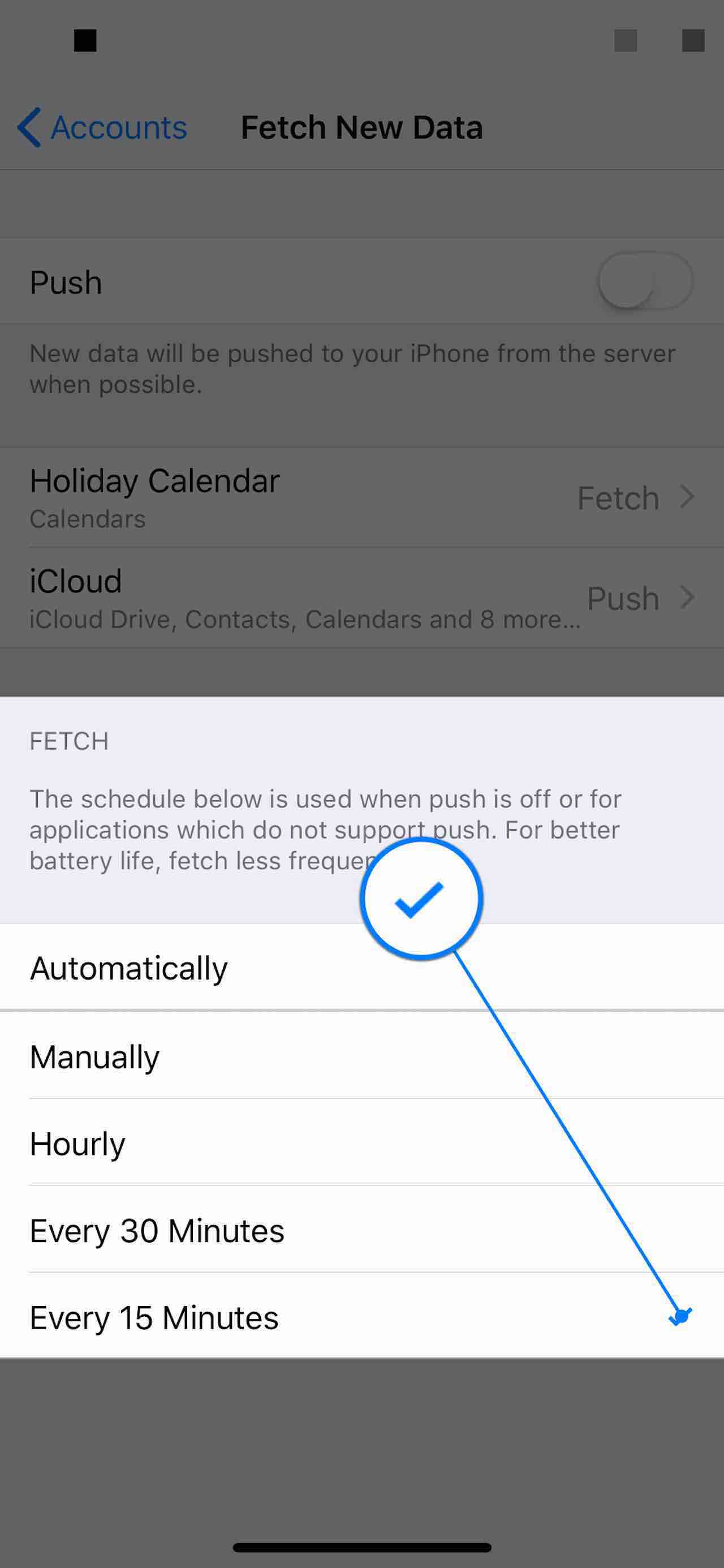 how to turn mail notifications on iphone