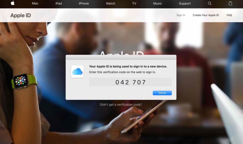 apple id código de verificación