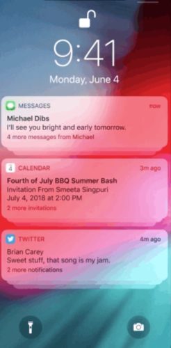 ios 12 grouped notifications