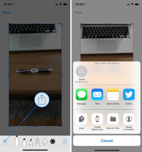 share image of what you measure on iphone