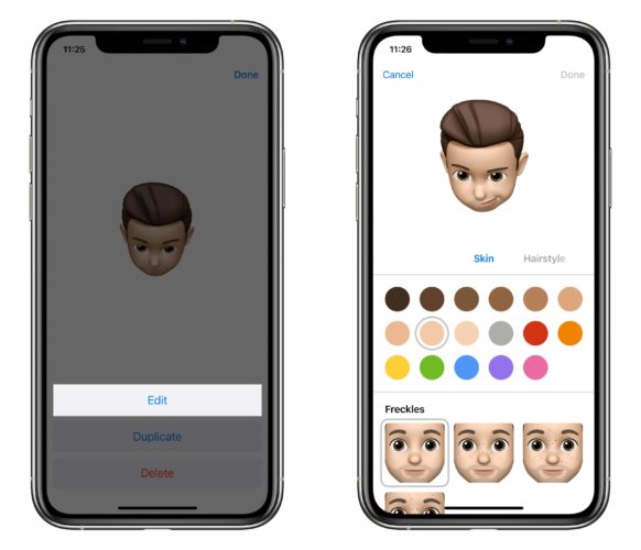 edit memoji