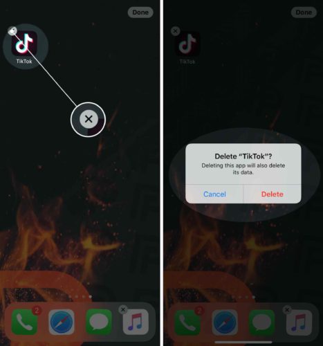 eliminar tiktok en iphone