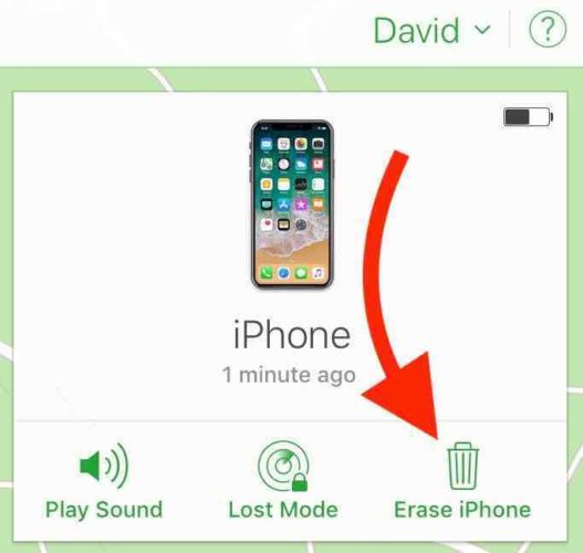 erase iphone using icloud