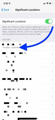 iphone significant locations date