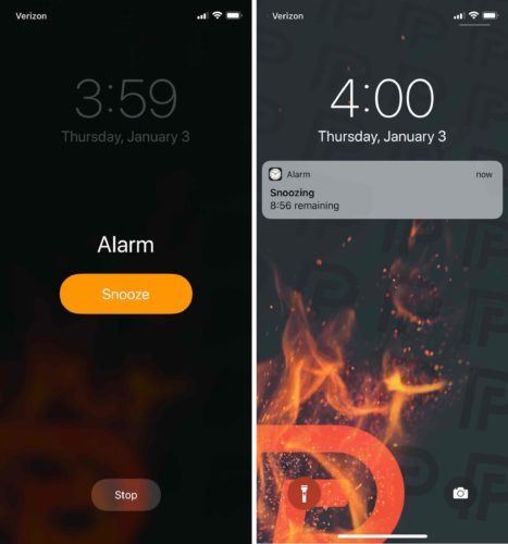 cómo posponer la alarma del iphone