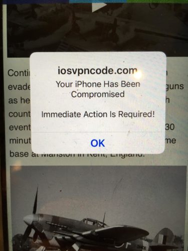 your iphone has been compromised immediate action is required