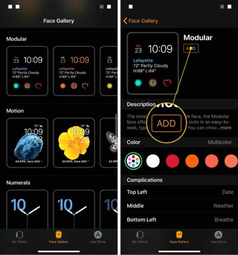 add new apple watch face