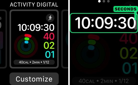 change and customize apple watch face