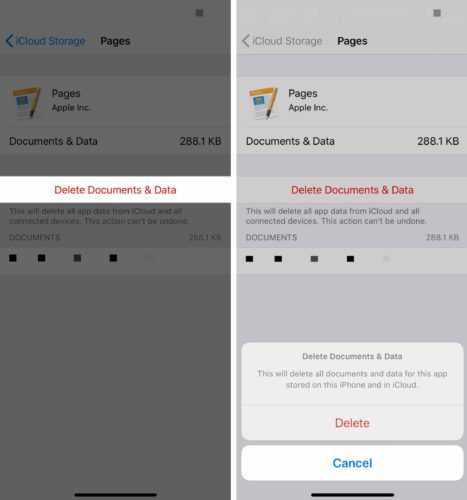 eliminar datos del almacenamiento de icloud