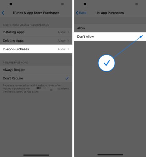 dont allow in-app purchases