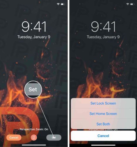 set lock screen home screen both