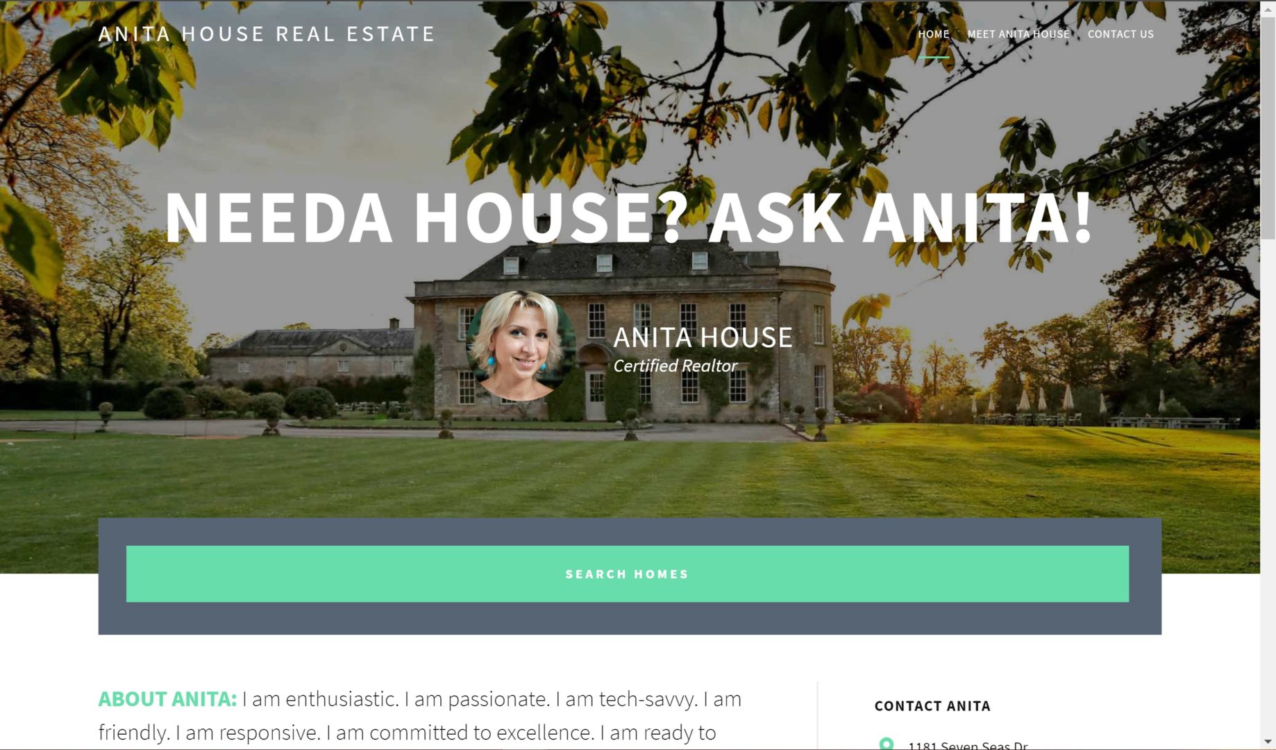 Anita's real estate website