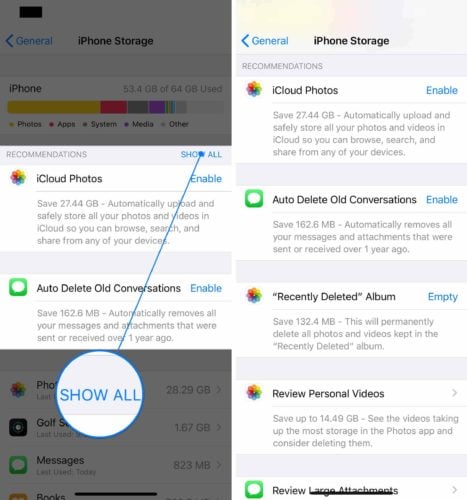 ios 11 system storage fix