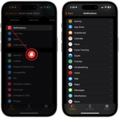 apple watch notifications settings