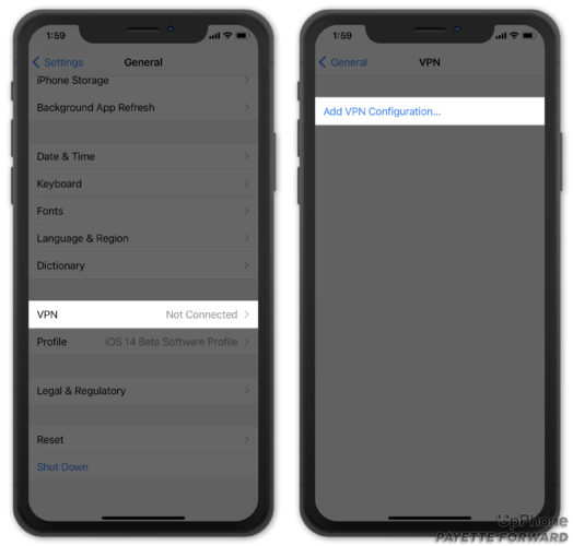 add vpn configuration on iphone