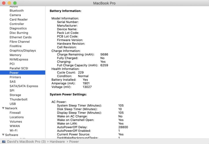 recuento de ciclos de batería de apple