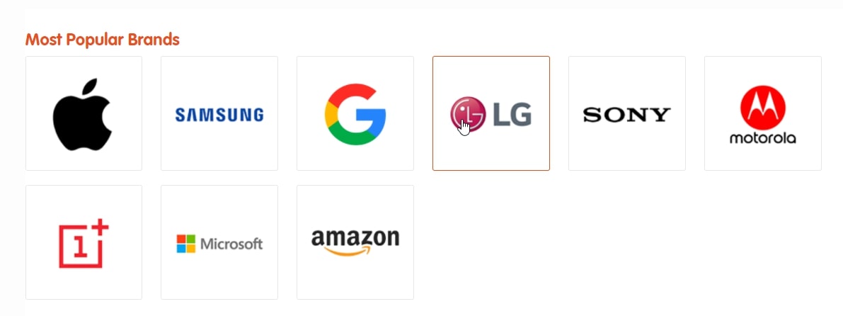 Most Popular SellCell brands