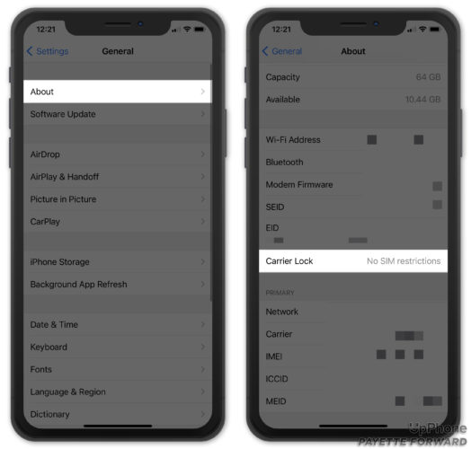 check carrier lock on iphone
