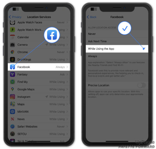 facebook location services