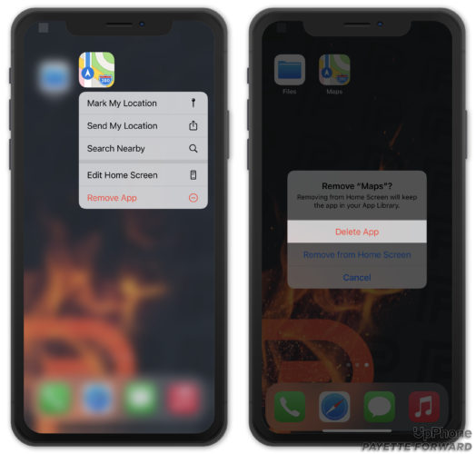 delete maps on iphone