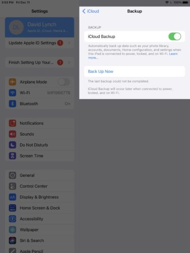 copia de seguridad de ipad a icloud